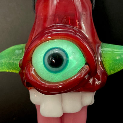 Hand-blown Licky McOneEye glass pendant - Leviathan Glass original