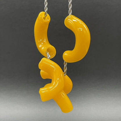 Macaroni and cheese necklace