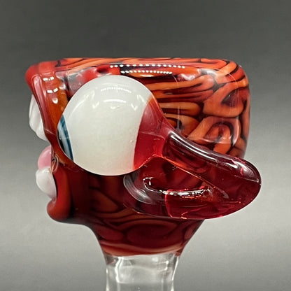 Hand-blown 14mm 3 Hole Brain Slide - Leviathan Glass original