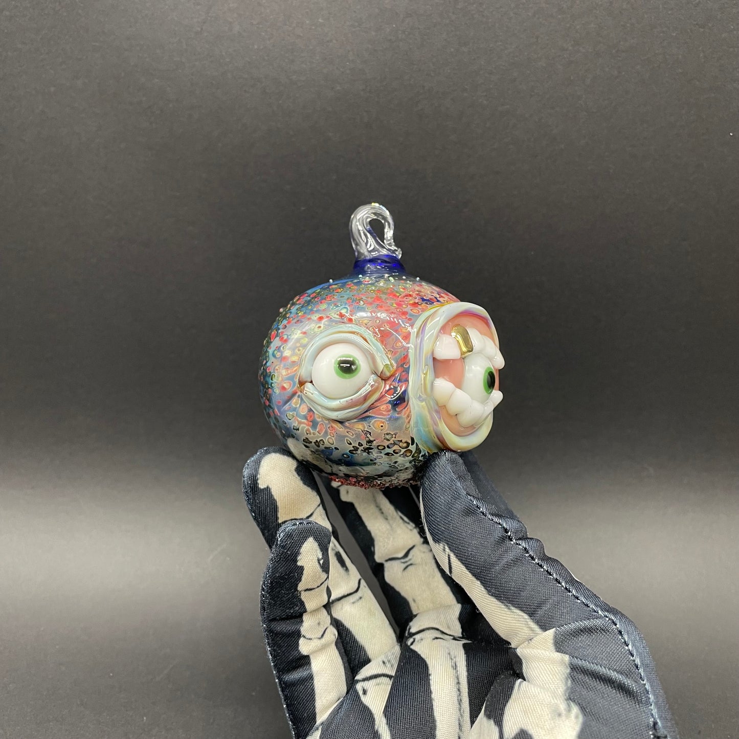 Artisan glass Lemmy kilmister ornament - detailed craftsmanship