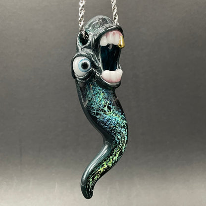 Leviathan Glass Dichroic tentacle pendant - hand-blown art