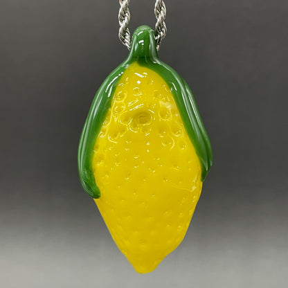 Grinning lemon pendant