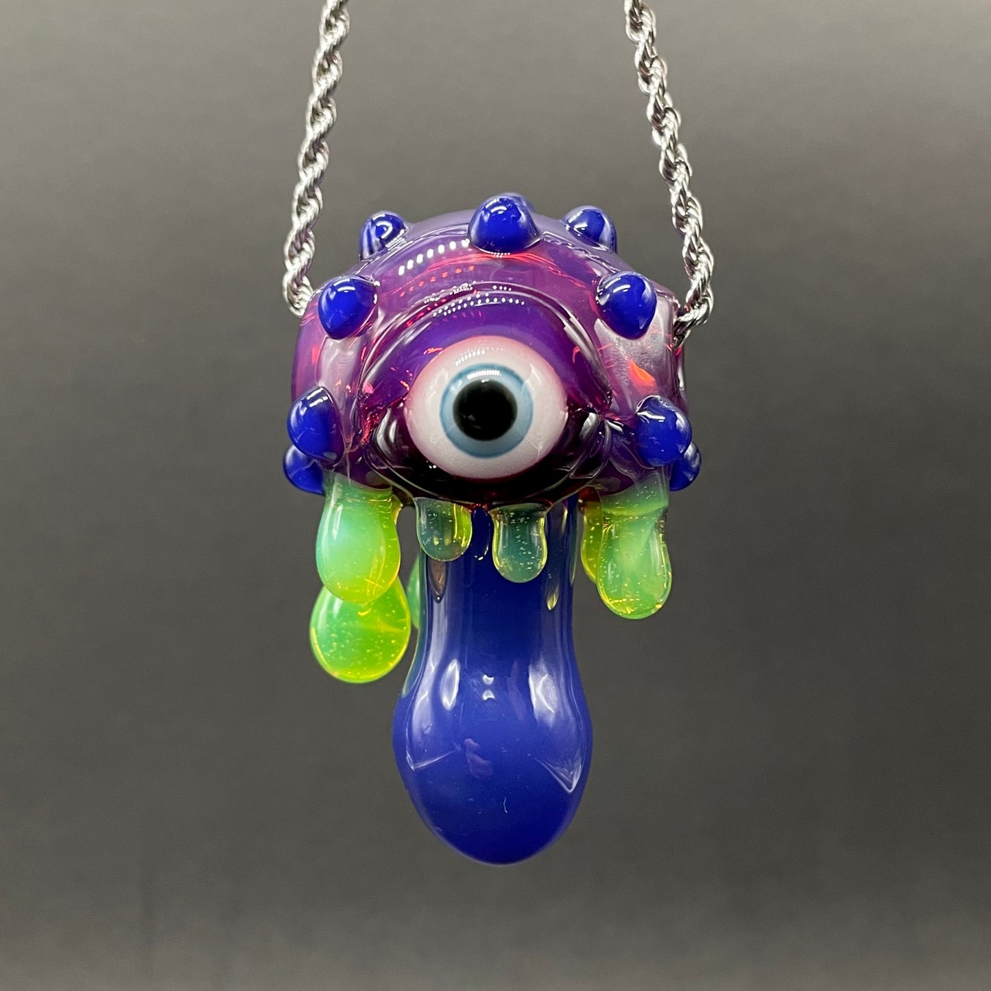 Hand-blown glass About last night glass mushroom pendant by Leviathan Glass
