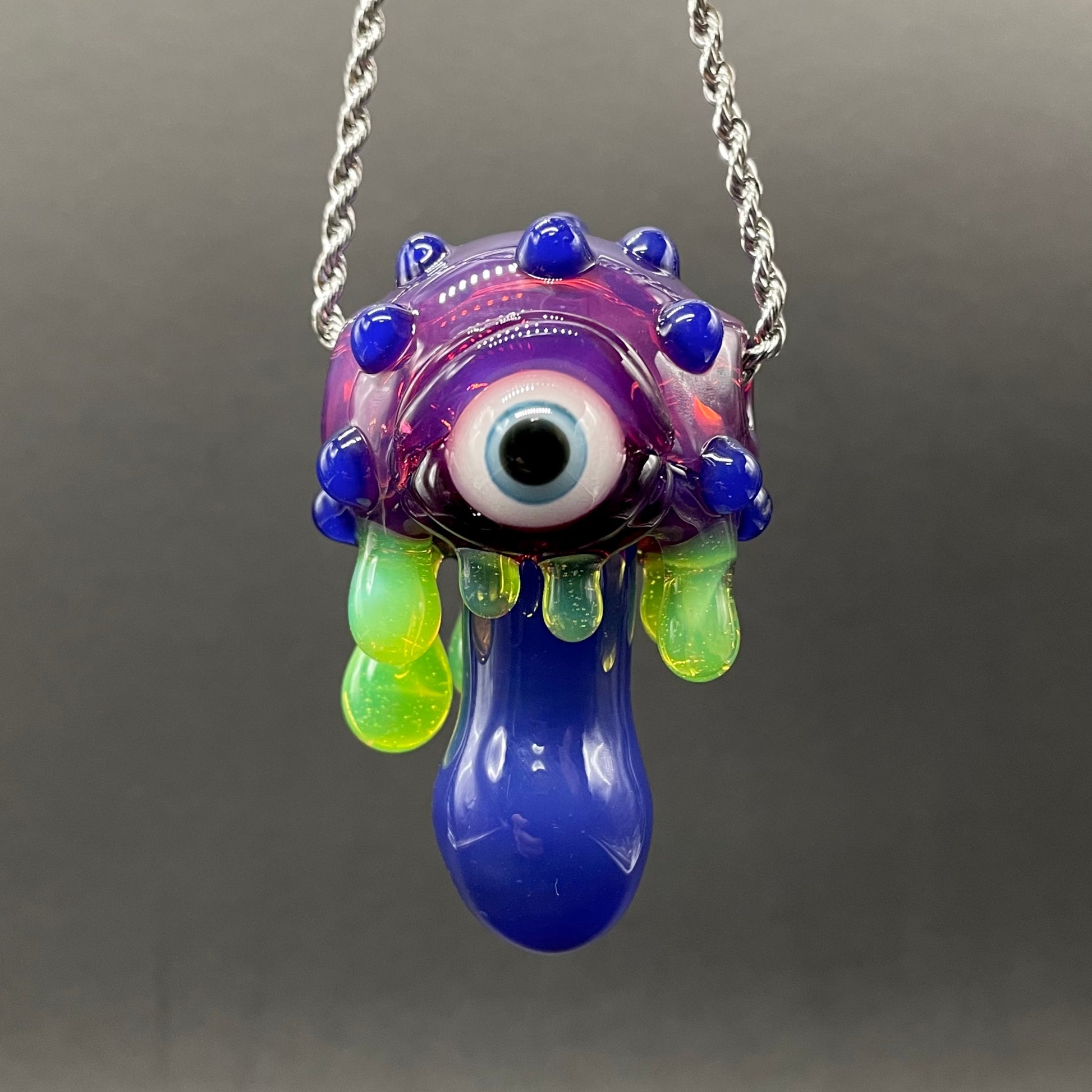 Hand-blown glass About last night glass mushroom pendant by Leviathan Glass