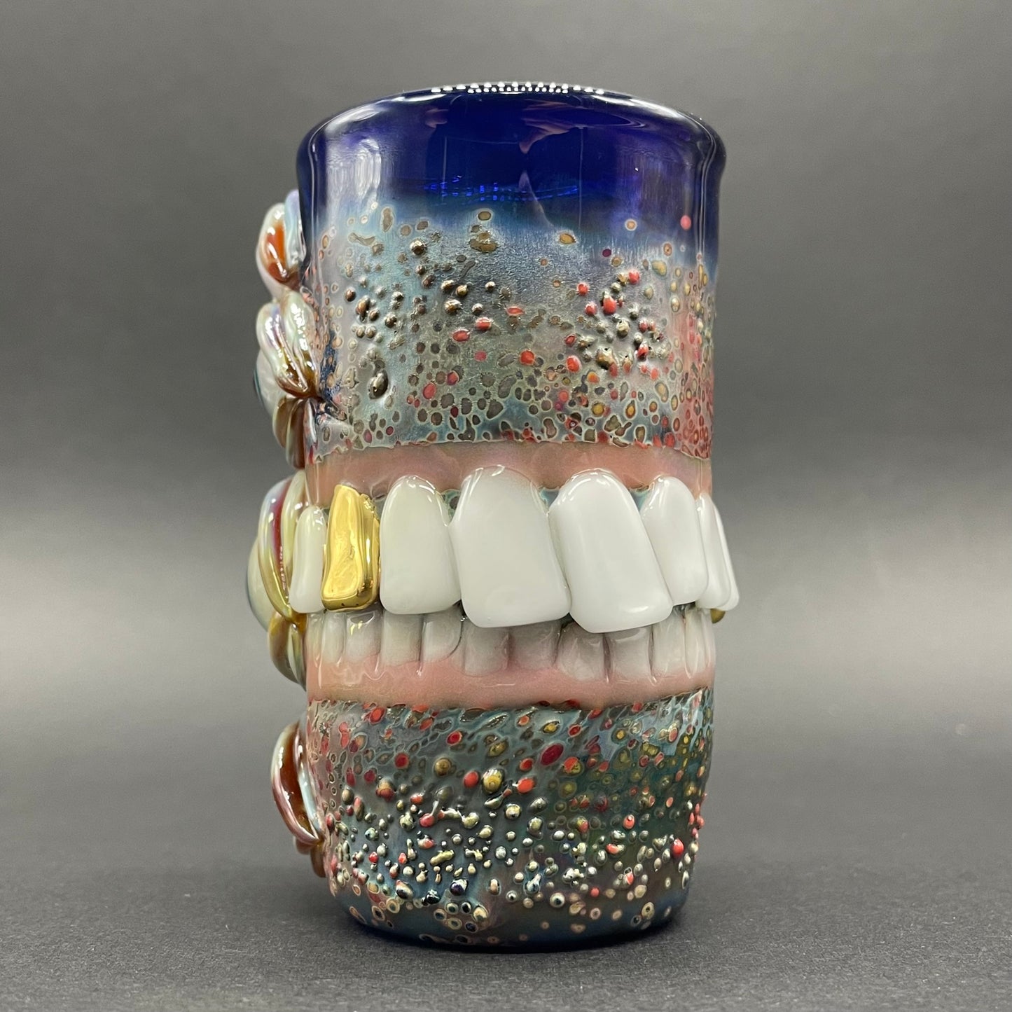 Premium Too many teeth shot glass - collectible glass art