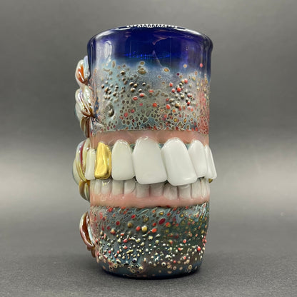 Premium Too many teeth shot glass - collectible glass art