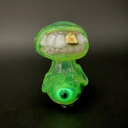 Green slime mushroom monster by Leviathan Glass - artisan detail