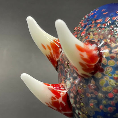 Screaming cyclops ornament by Leviathan Glass - artisan detail