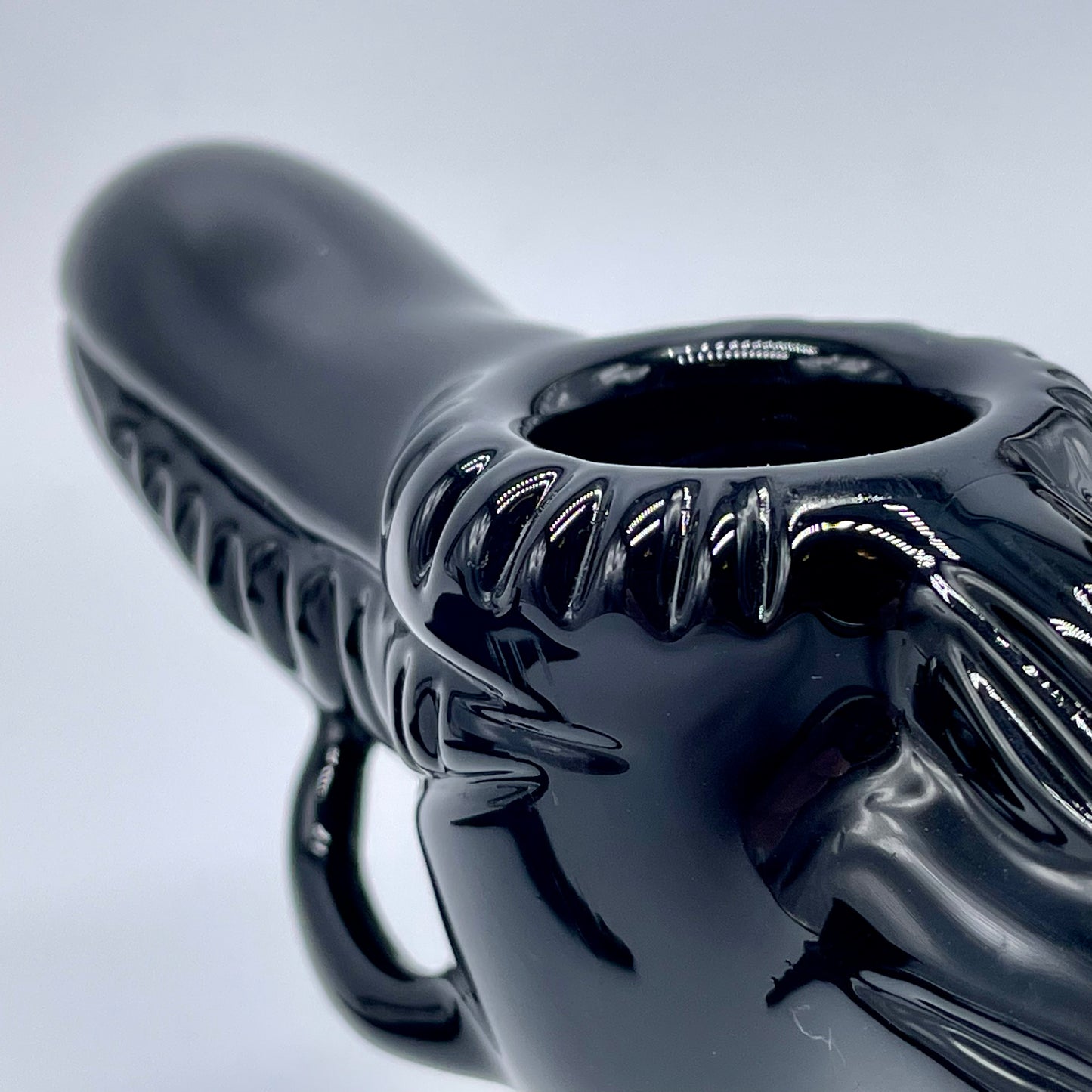 Hand-blown 18mm xenomorph slide with stand - Leviathan Glass original