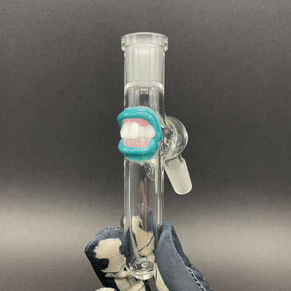 Hand-blown glass 14mm 45° ash catch (teeth) by Leviathan Glass