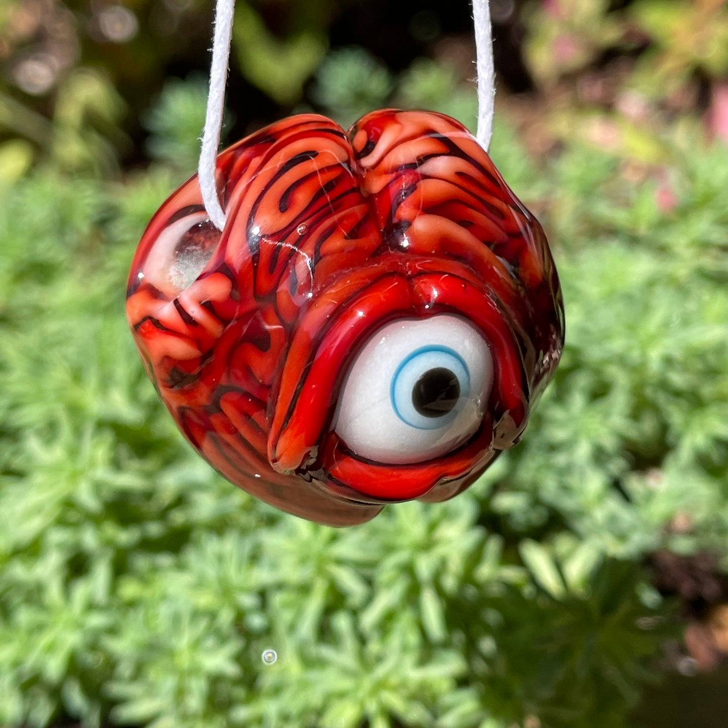 Premium Cyclops brain pendant - collectible glass art