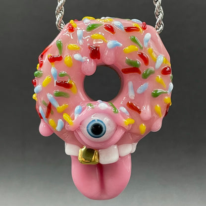 Mmmm doughnuts detail view - premium glass art