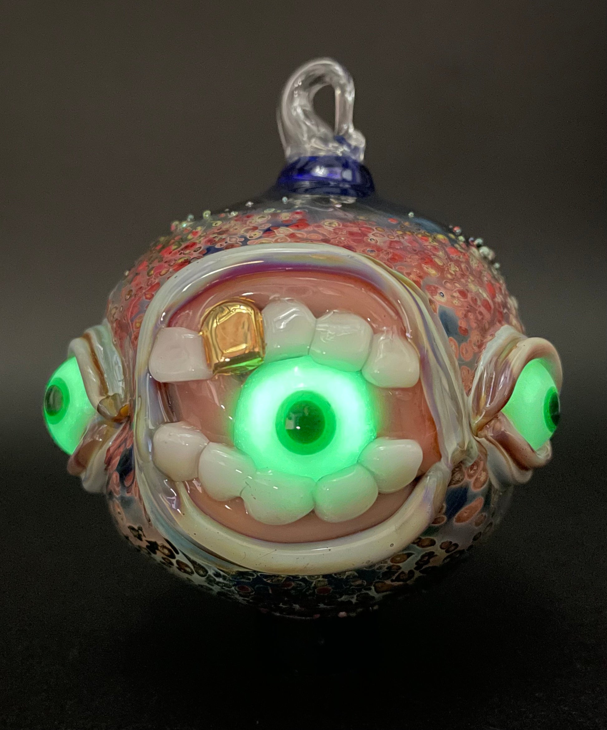 Lemmy kilmister ornament by Leviathan Glass - artisan detail