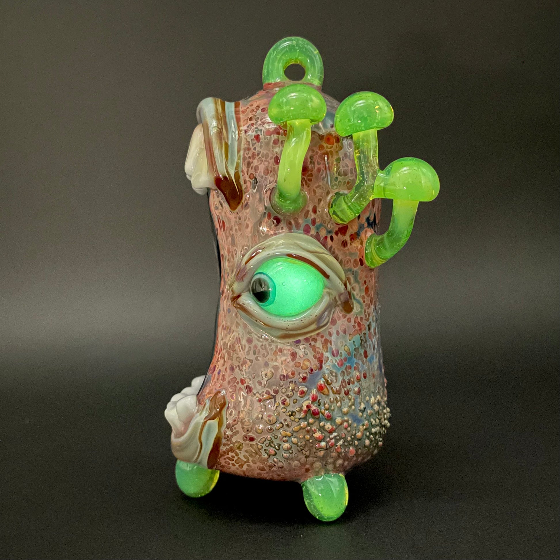 Hand-blown Screaming incense burner - Leviathan Glass original
