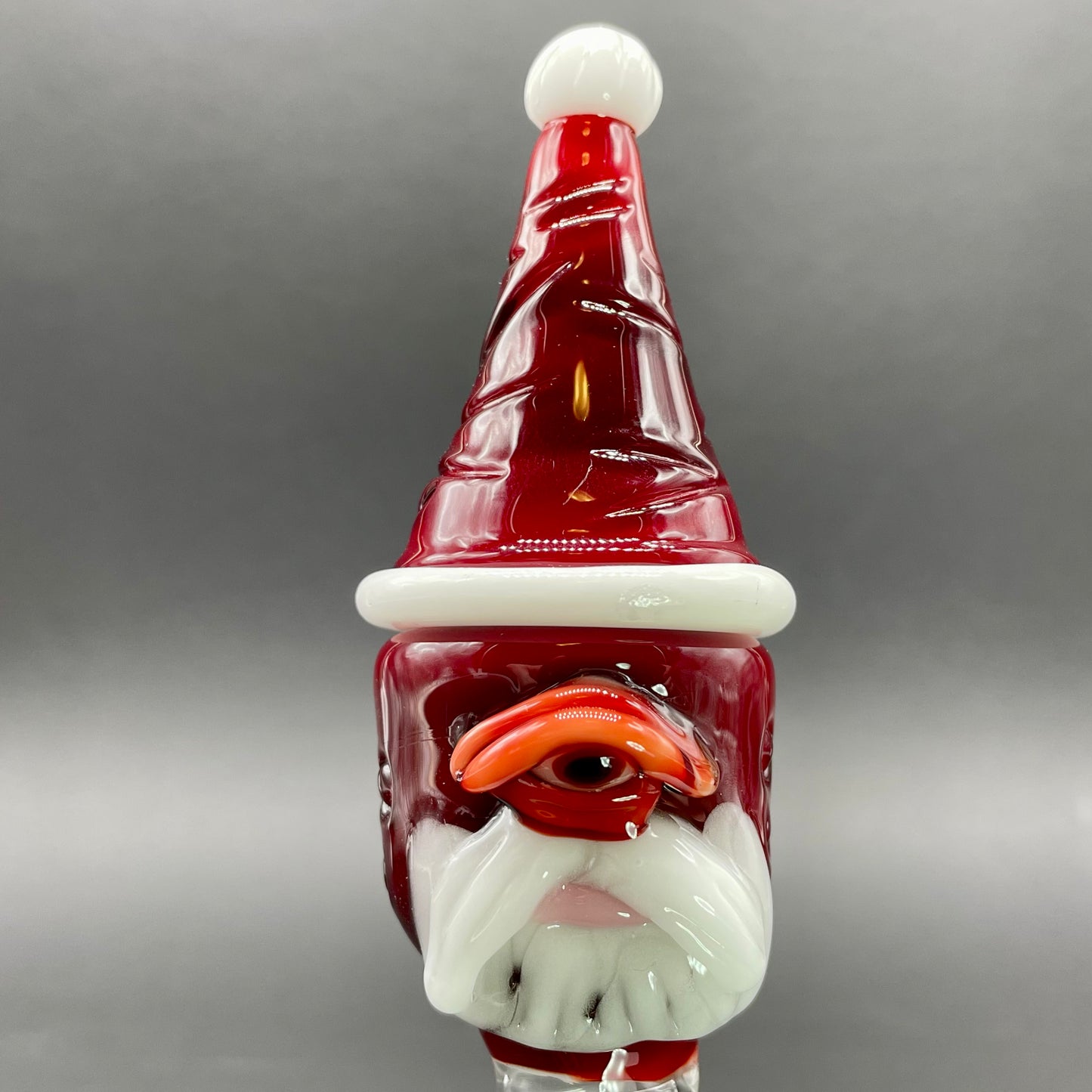 18mm Cyclopean Santa slide detail view - premium glass art