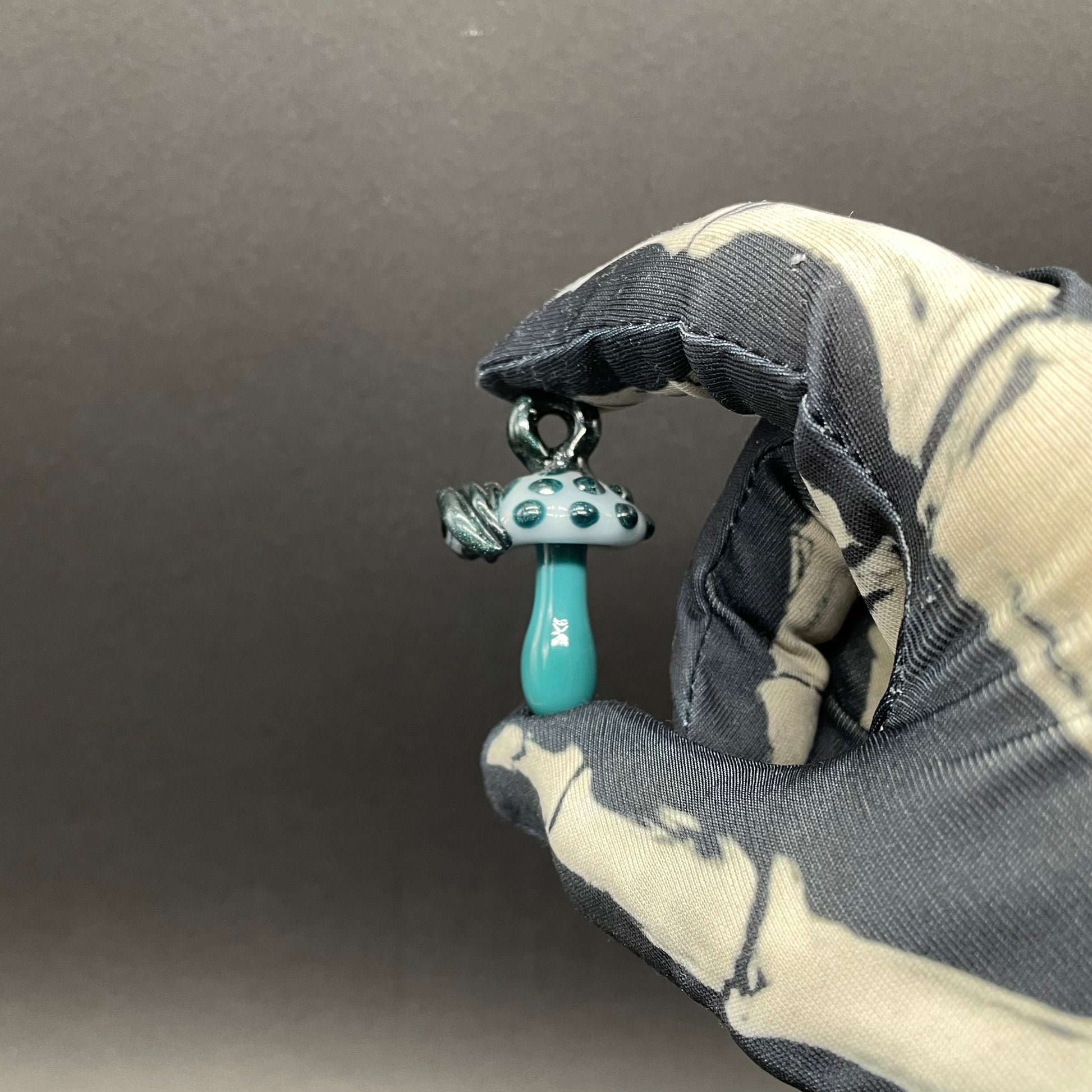 Hand-blown Cyclops mushroom pendant - Leviathan Glass original