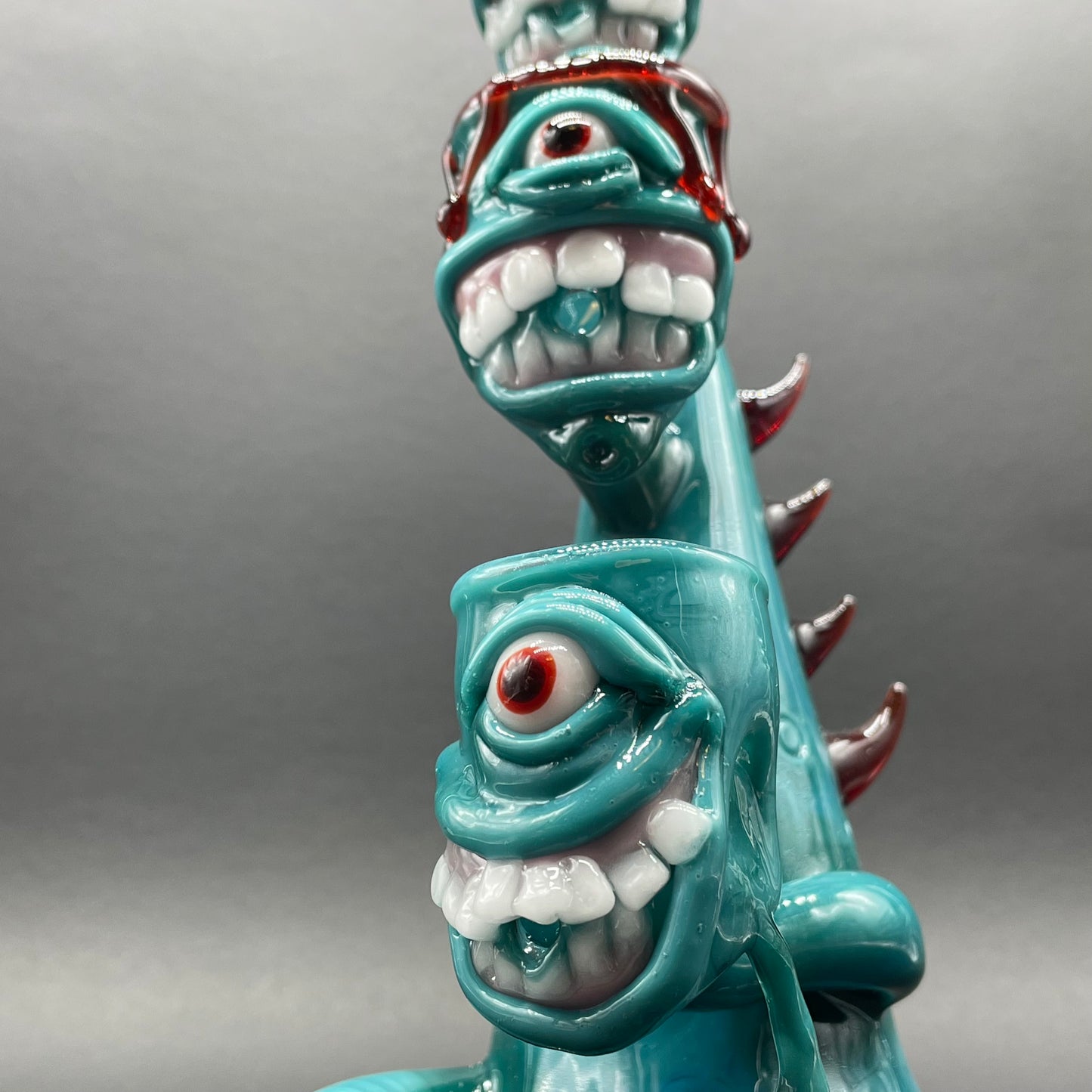 Premium 3 headed downdraft incense burner - collectible glass art