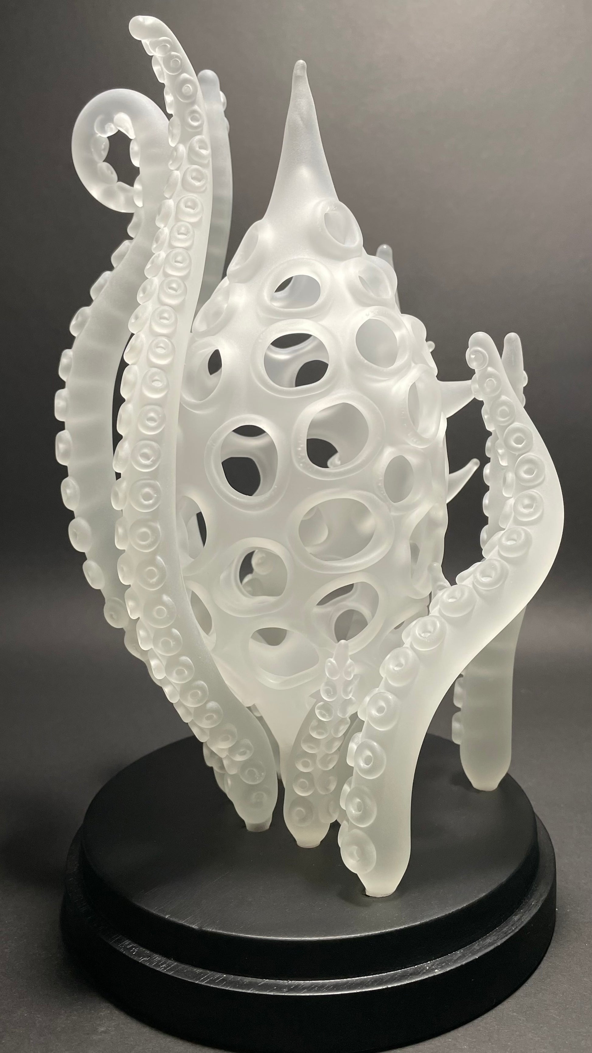 Hand-blown Amoeba Bell Dome 1 - Leviathan Glass original