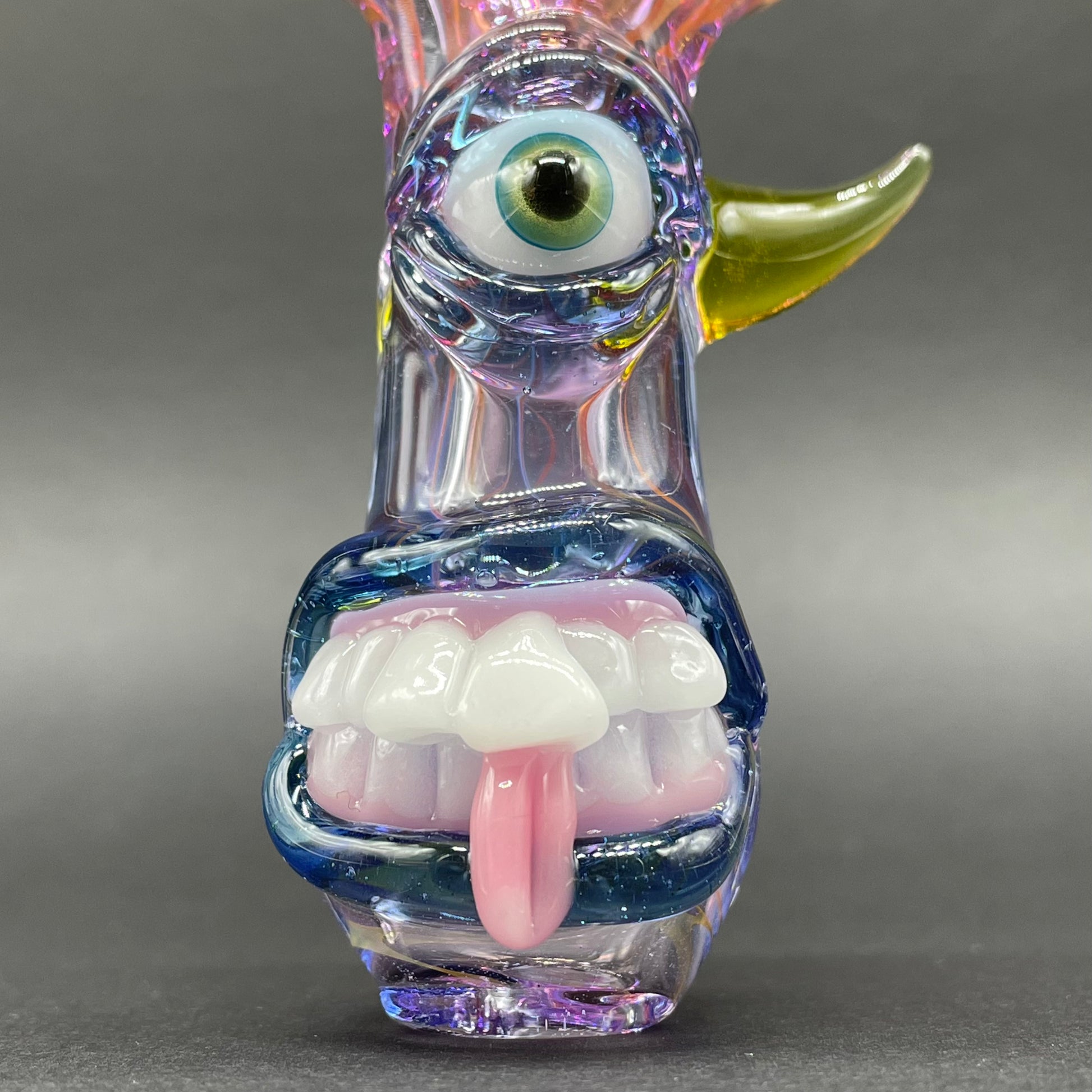 Hand-blown UV inside out spoon - Leviathan Glass original