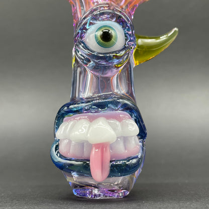 Hand-blown UV inside out spoon - Leviathan Glass original