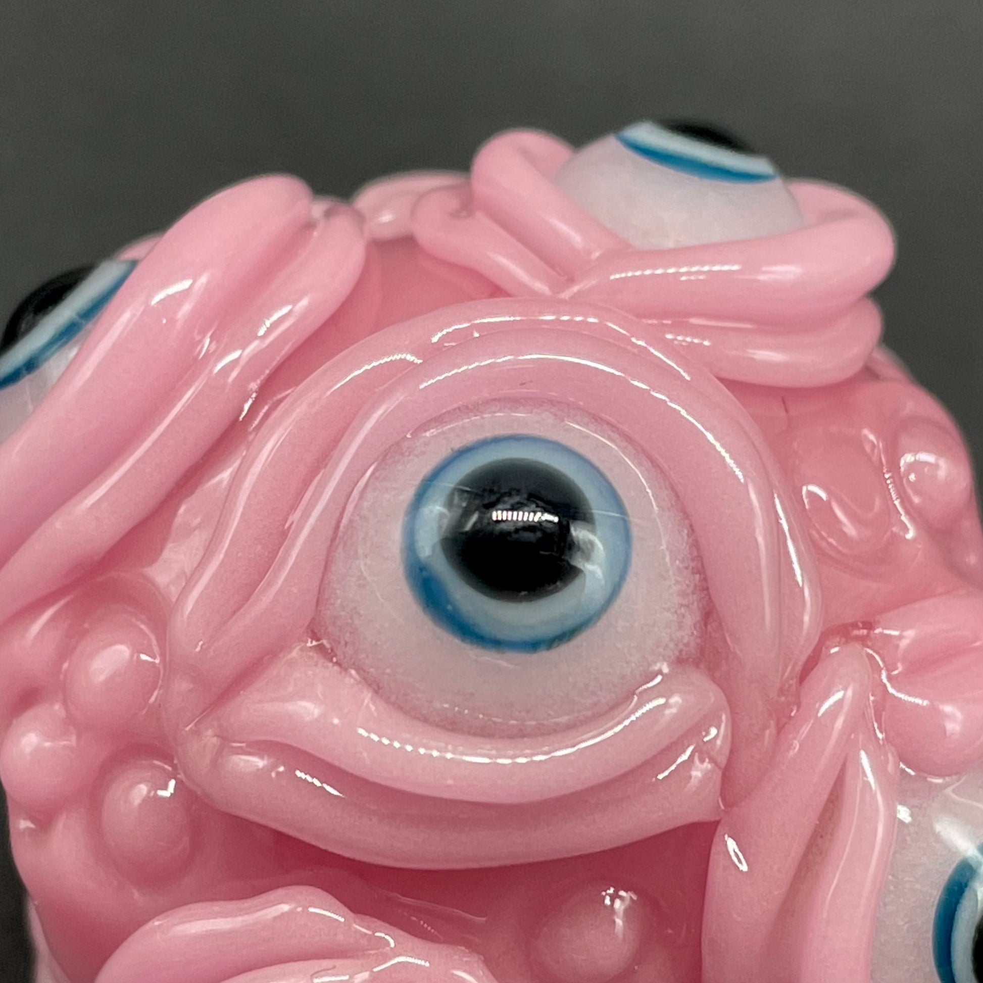 Hand-blown Pink Argus pendant - Leviathan Glass original