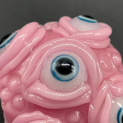 Hand-blown Pink Argus pendant - Leviathan Glass original