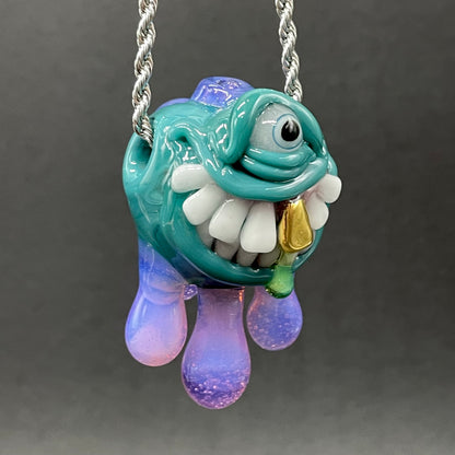 Dripping with sarcasm glass pendant