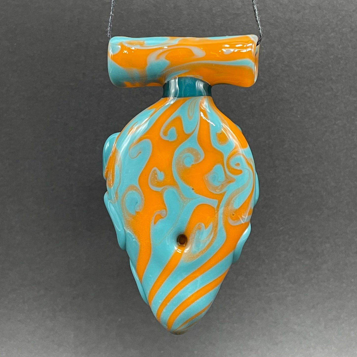 Oculus tentacle pendant by Leviathan Glass - artisan detail