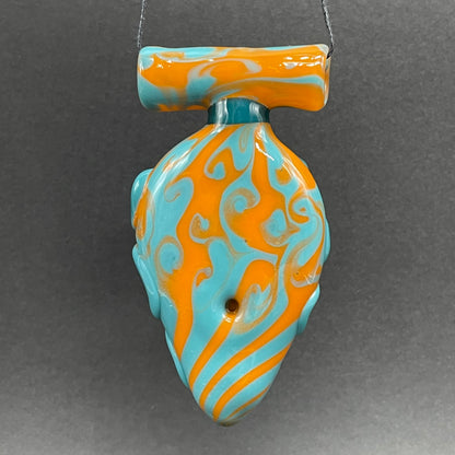 Oculus tentacle pendant by Leviathan Glass - artisan detail