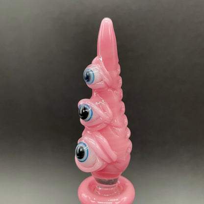 Hand-blown Pink tear Pensieve - Leviathan Glass original