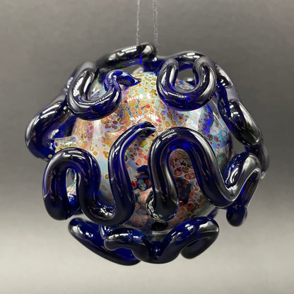 Premium Worm Globe ornament - collectible glass art