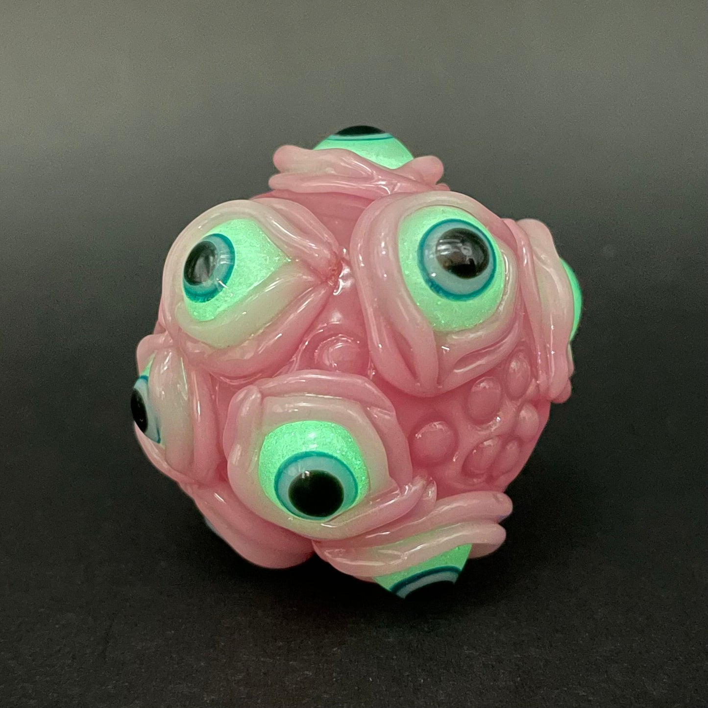 Hand-blown Pink Argus pendant - Leviathan Glass original