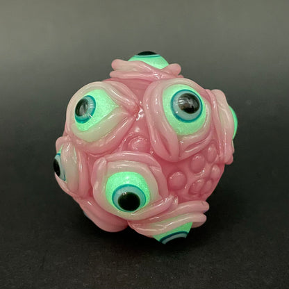 Hand-blown Pink Argus pendant - Leviathan Glass original