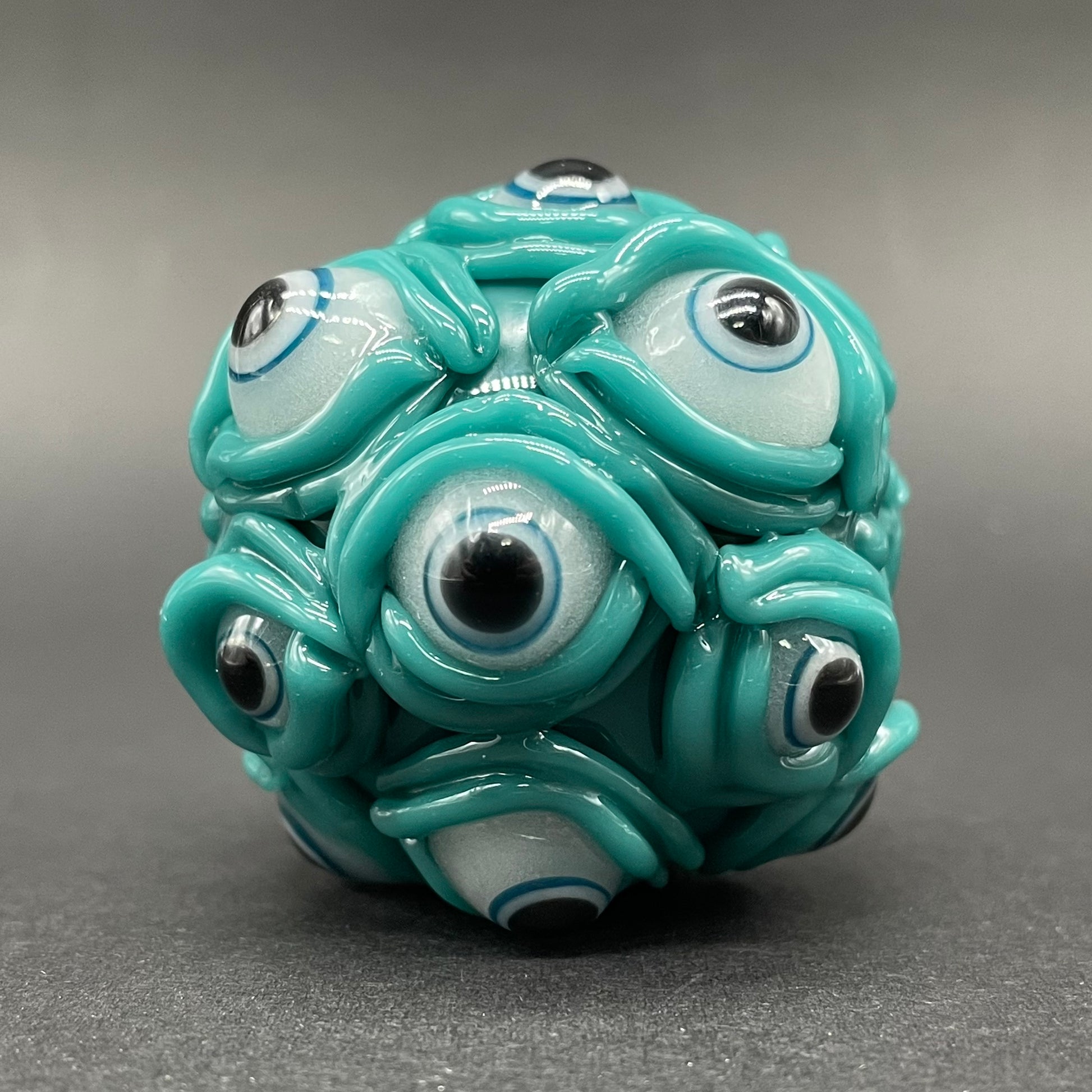Hand-blown Agua azule Argus pendant - Leviathan Glass original