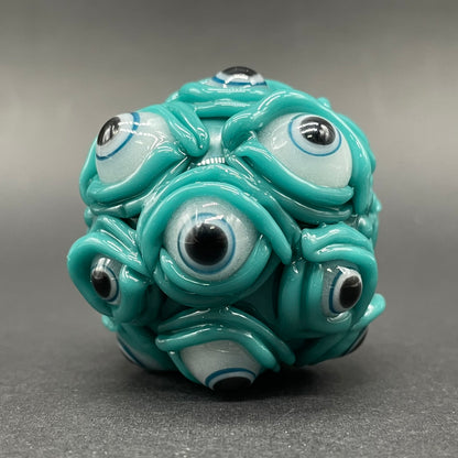 Hand-blown Agua azule Argus pendant - Leviathan Glass original