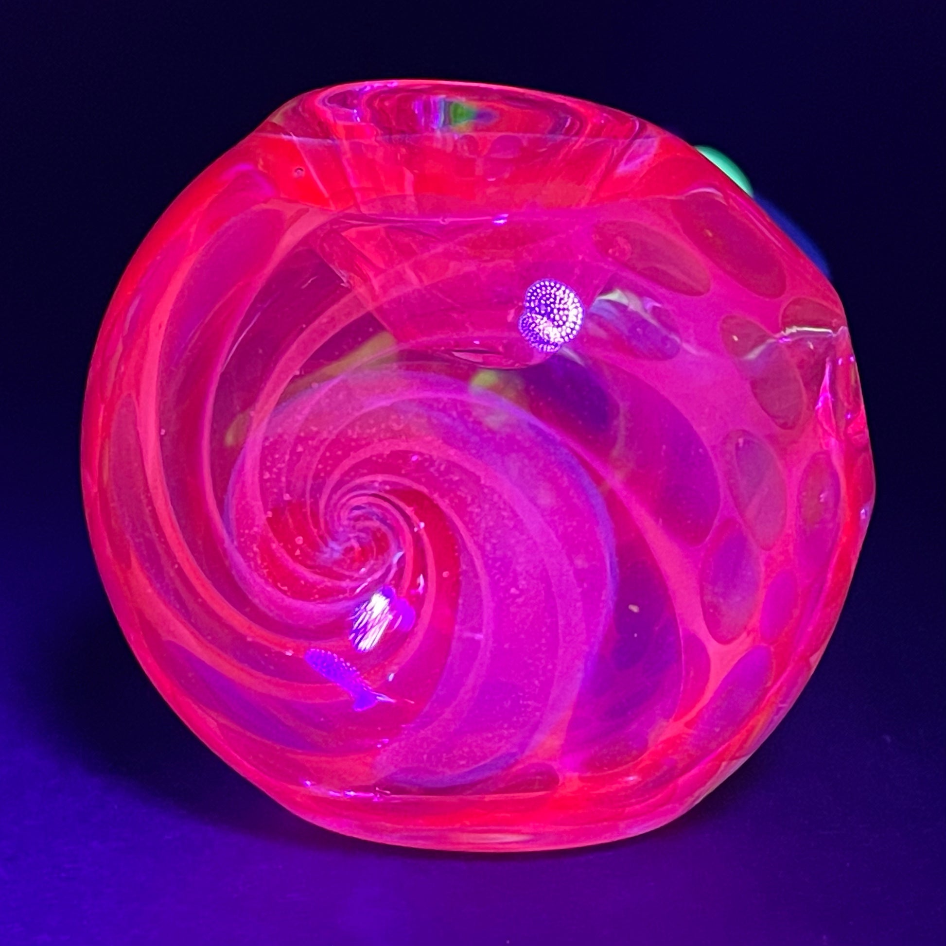 Hand-blown UV inside out spoon - Leviathan Glass original