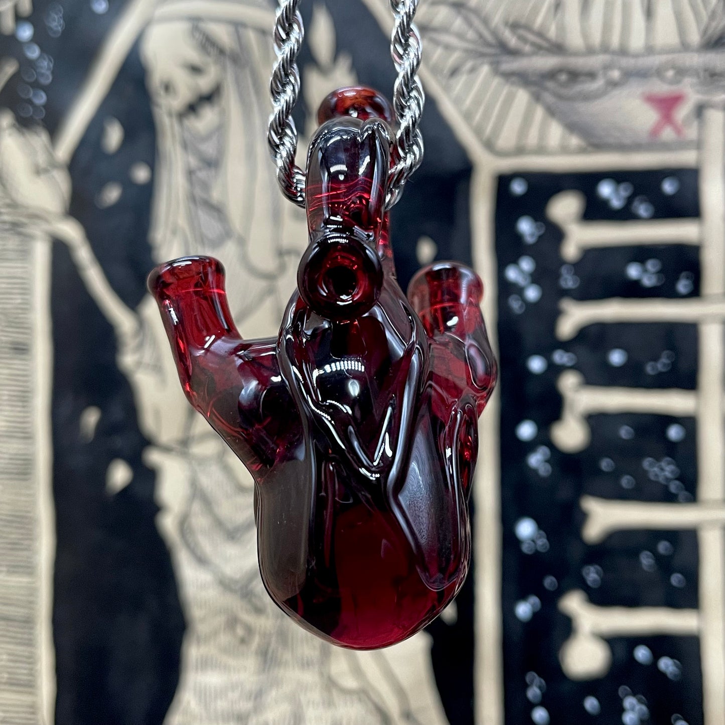 Heart pendant glass art - premium handcrafted piece