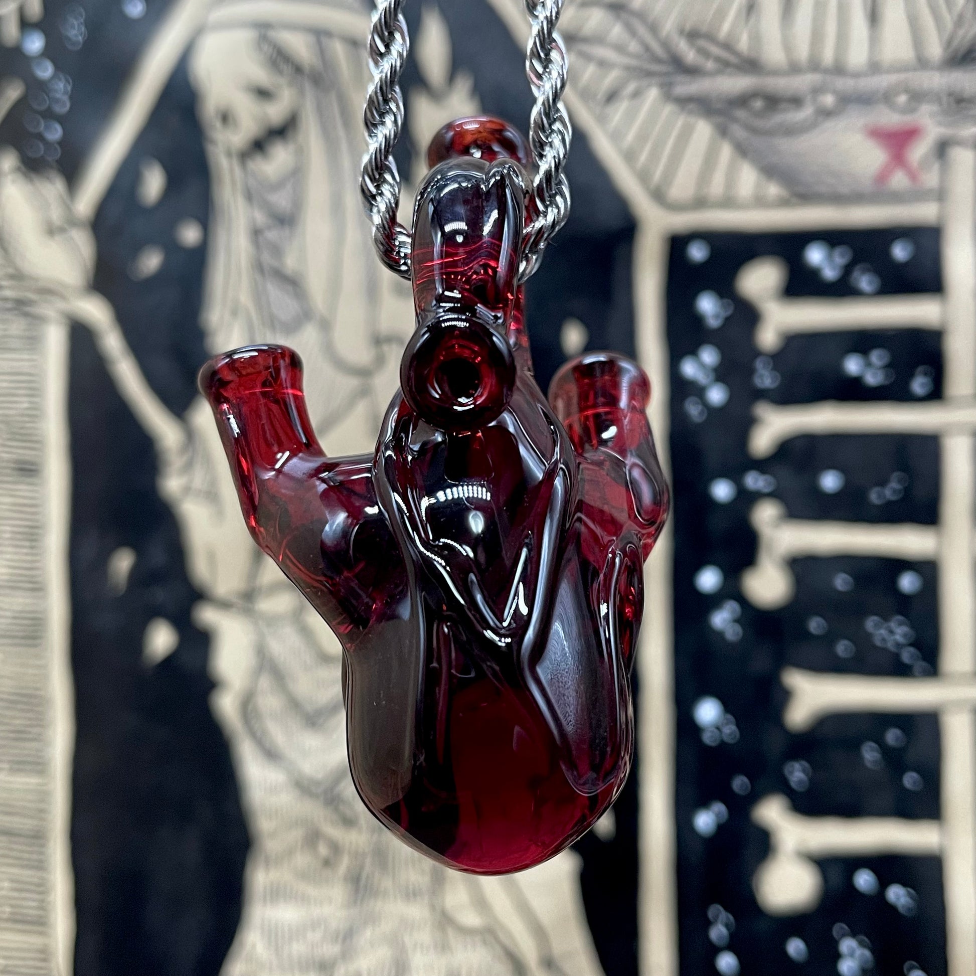 Heart pendant glass art - premium handcrafted piece
