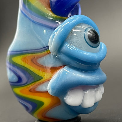 Rainbow cork bottle pendant craftsmanship - artisan glass work