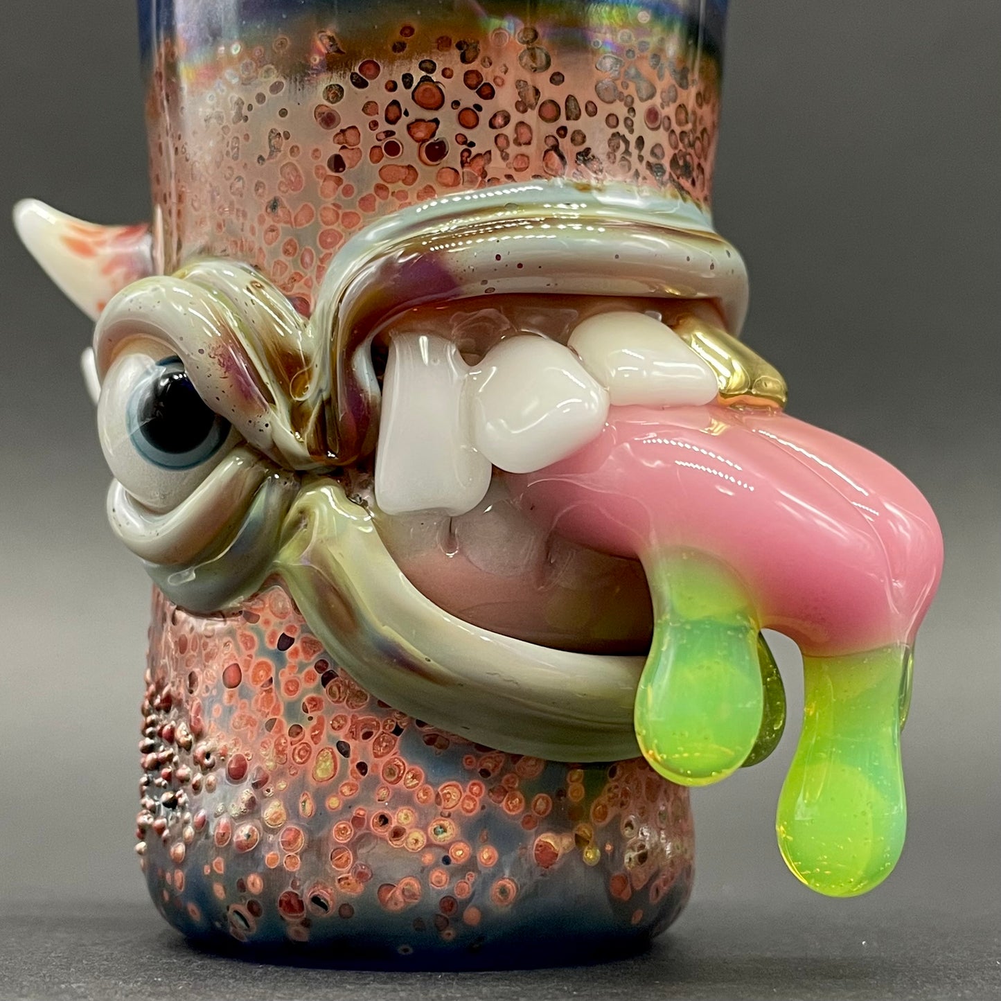 Hand-blown tongue demon shot glass - Leviathan Glass original