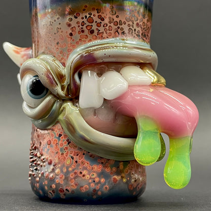 Hand-blown tongue demon shot glass - Leviathan Glass original
