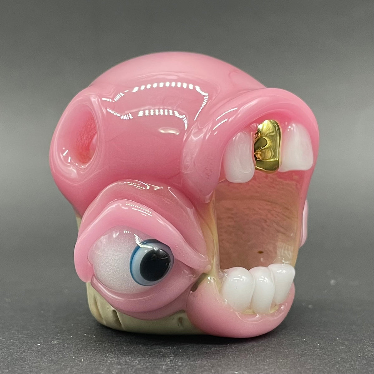 Leviathan Glass Cupcake pendant - hand-blown art