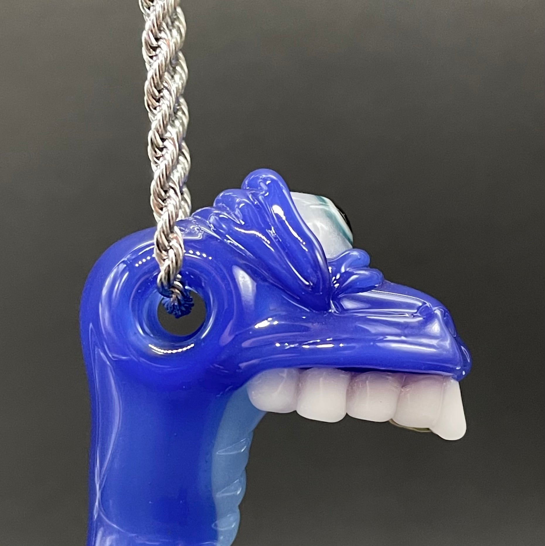 Hand-blown Cyclopsasarus glass pendant - Leviathan Glass original