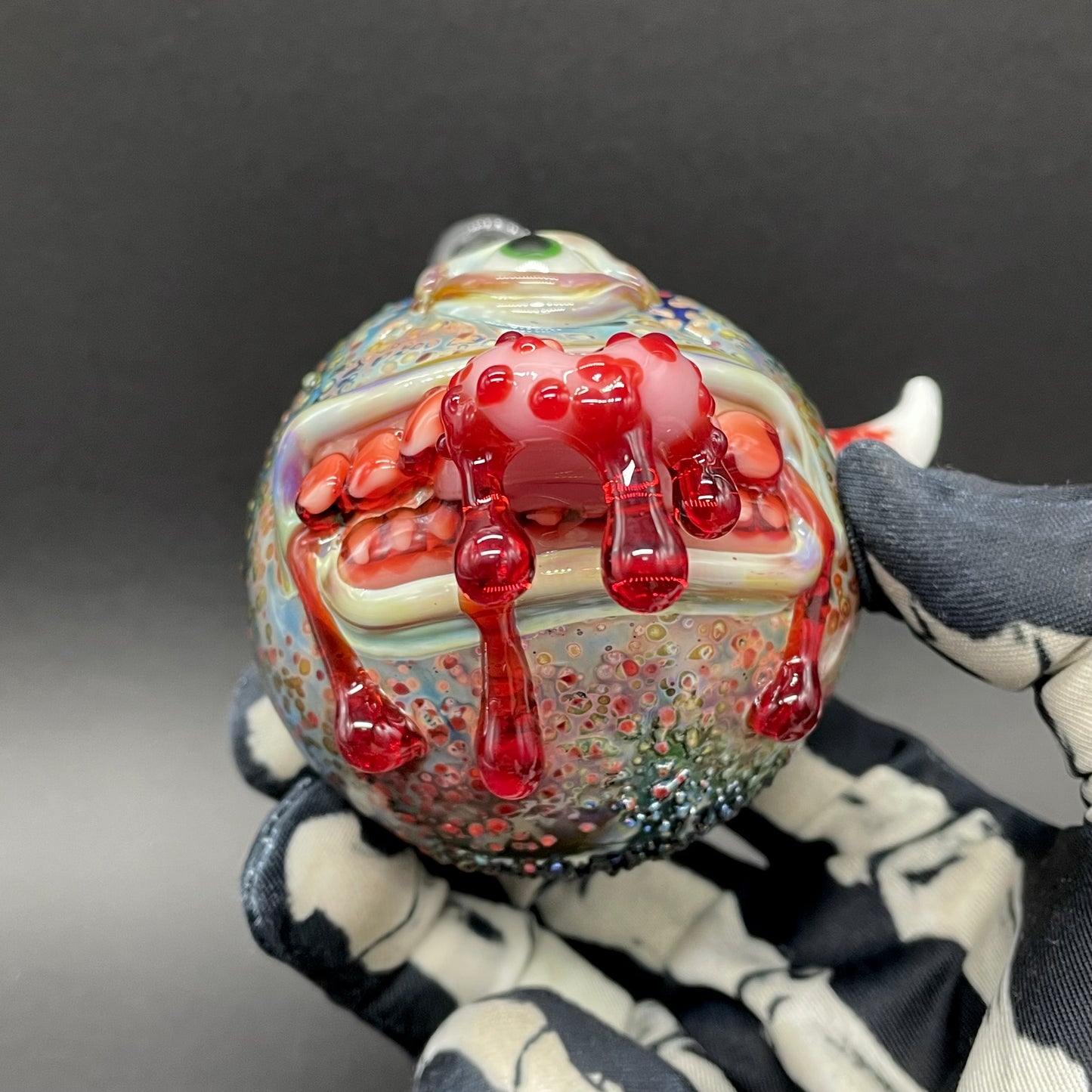 Bloody Mary ornament by Leviathan Glass - artisan detail