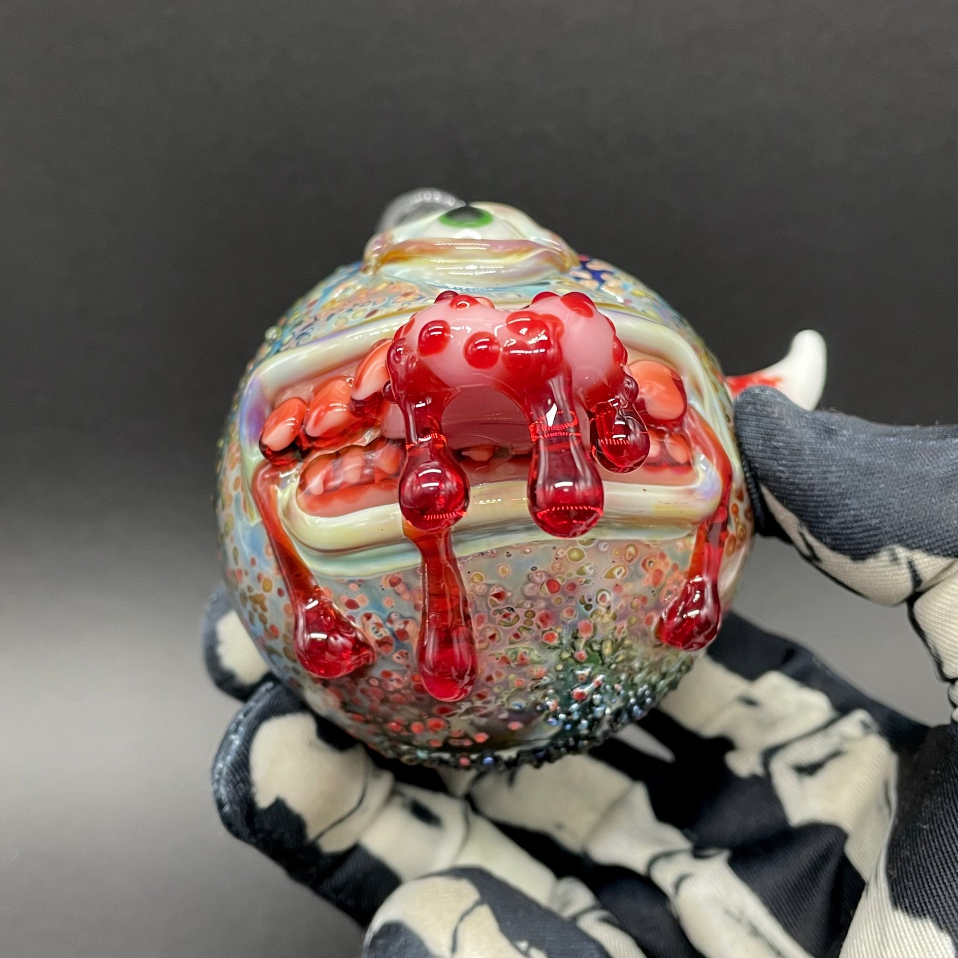 Bloody Mary ornament by Leviathan Glass - artisan detail