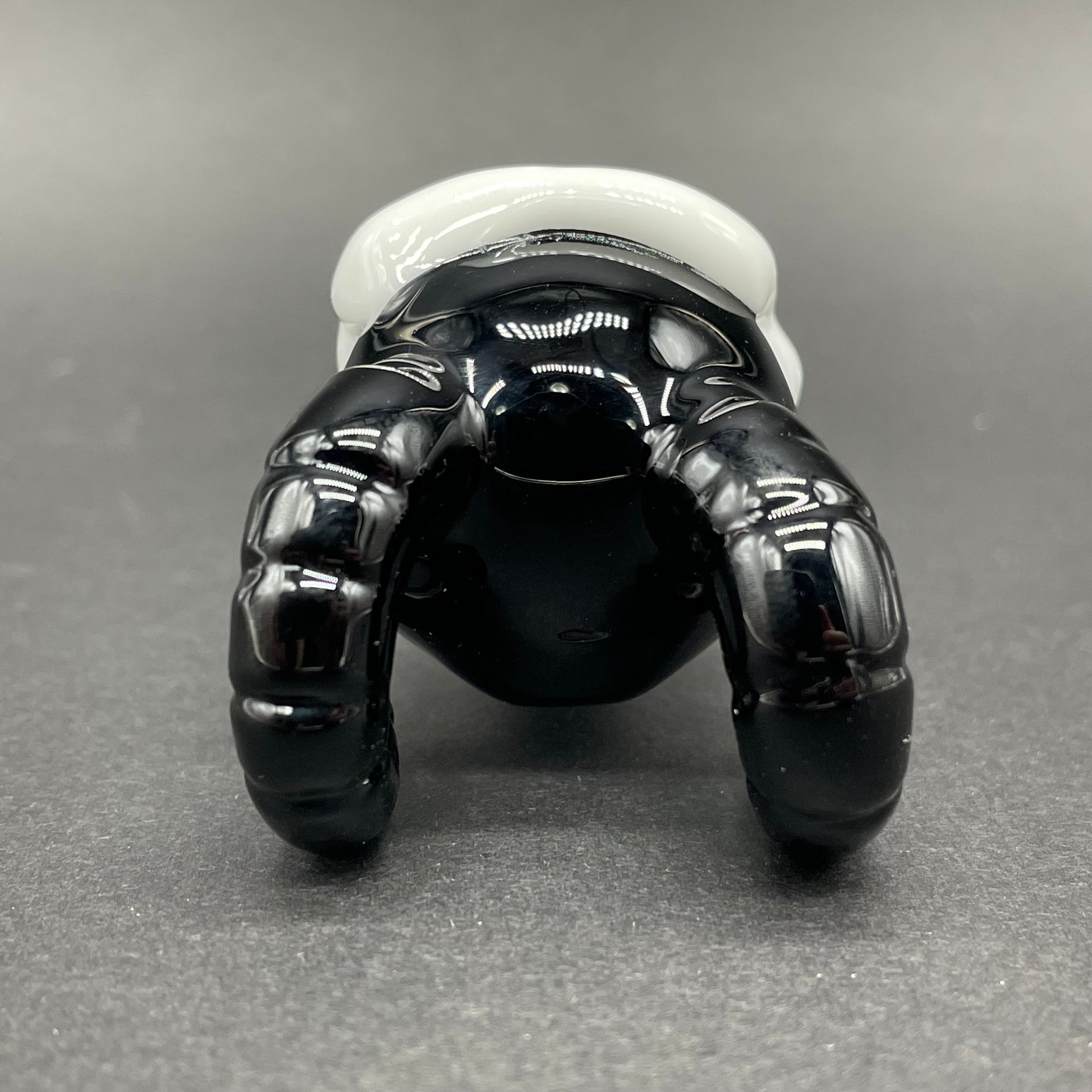 Hand-blown Evil elf with rams horns - Leviathan Glass original
