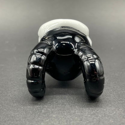 Hand-blown Evil elf with rams horns - Leviathan Glass original