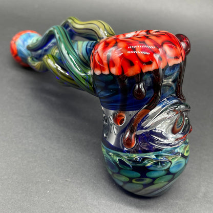 Hand-blown Brain Bubbler - Leviathan Glass original