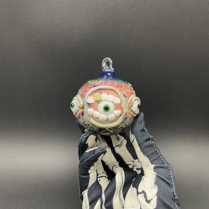Hand-blown Lemmy kilmister ornament - Leviathan Glass original