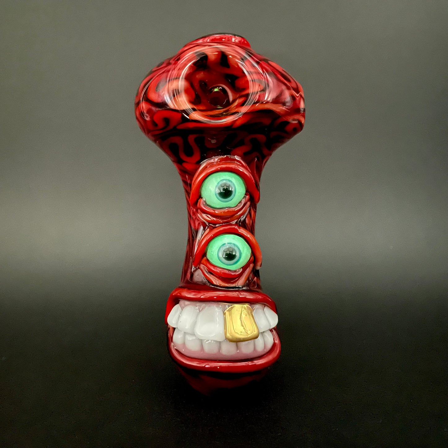Artisan glass Drain Bamage Spoon - detailed craftsmanship